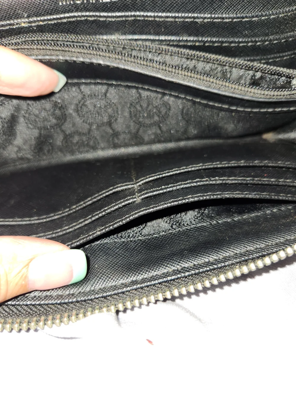 Michael Kors Black Textured Leather Wallet
